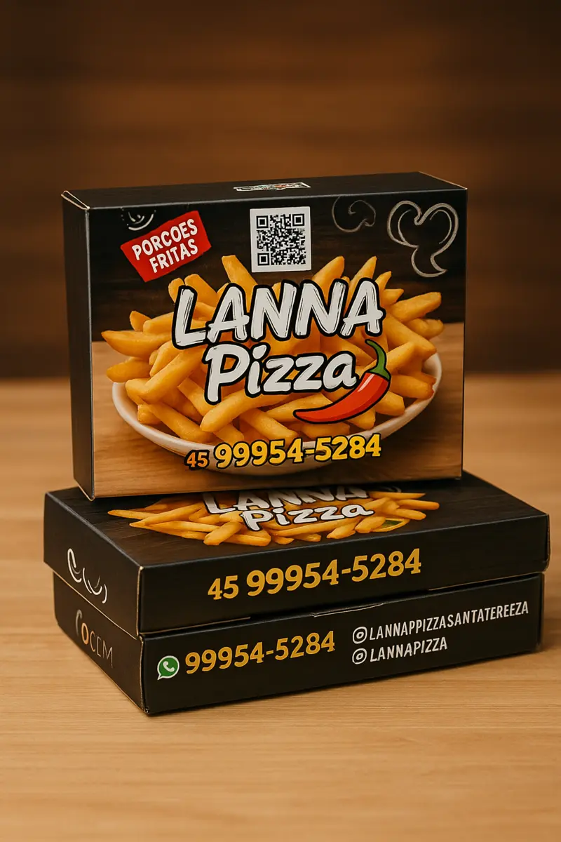 Caixas personalizadas para porções fritas